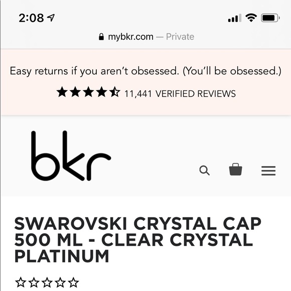 ISO SWAROVSKI CRYSTAL CAP CLEAR CRYSTAL PLATINUM - Picture 2 of 3